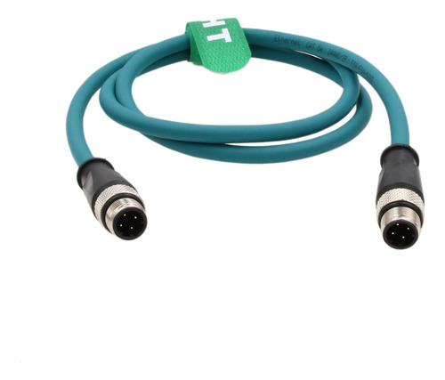 Sensor Ethernet Cable De Datos M12 Codificado En D 4 Pines A