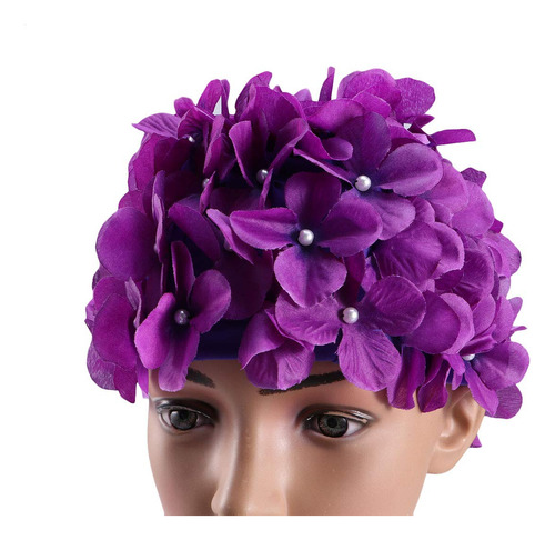 Winomo - Gorro De Natación Con Pétalos Florales Para Mujer