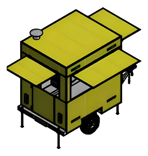 Projeto Food Trailer Lanches Carretinha/reboque 1 Eixo