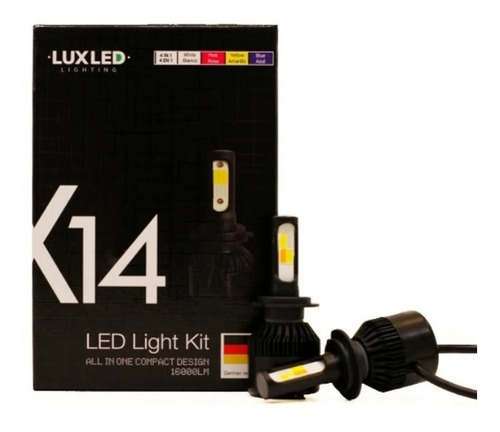 Kit Cree Led 4 Color Blanco-azul-rosa-amarilla Hir2 H12 9012