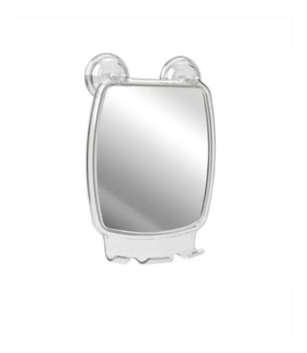 Espelho Quadrado Ventosa Box Banheiro Porta Gilete 22cm 