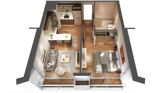 Imagen 6 de 13 de Apartamento Estrena Joy Montevideo!! 1 Dormitorio, Gge, Conex Y Box.