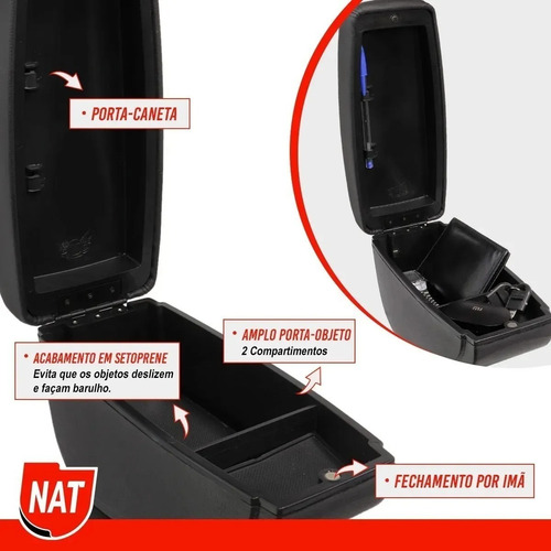 Apoio De Braço Encosto Nissan Kicks Ano 2016 À 2022 Couro