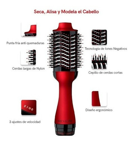 Revlon Cepillo Secador De Pelo Voluminizador Anti Frizz