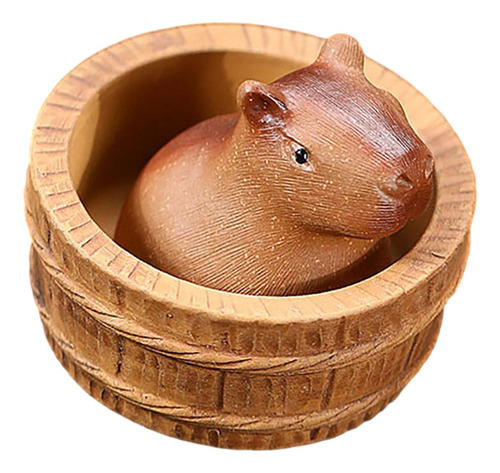 Mini Escultura De Arcilla Cerámica Capybara, Té, Pequeño