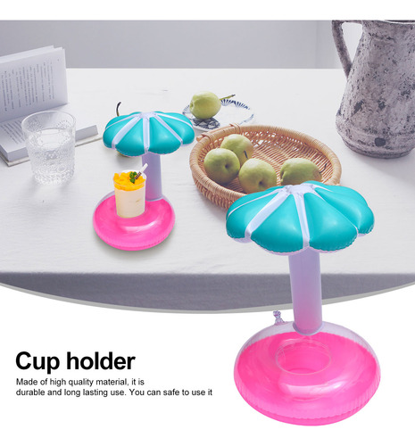 Soporte Inflable Para Piscina, 2 Portavasos Con 1 Unidad De