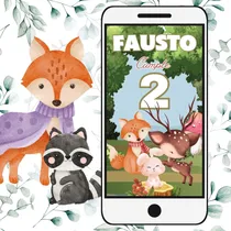 Comprar Video Invitación Animada Animales Del Bosque (con Foto)