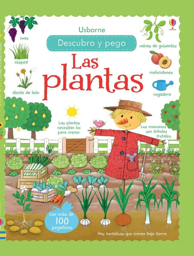 Libro Infantil Descubro Y Pego Las Plantas  + 100 Pegatinas