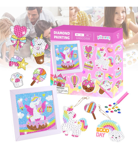 Kit De Pintura Diamantes 5d Moda Antiestres Unicornio