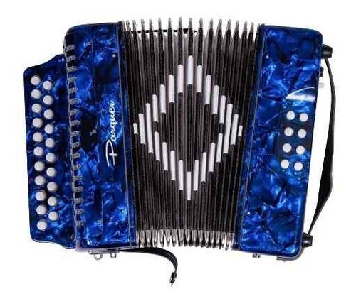 Acordeon Verdulera Parquer 8 Bajos 21 Botones Azul Cuota