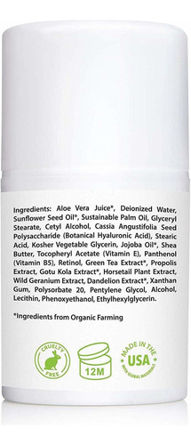 Crema Retinol Para Cara 2,5% Con Ácido Hialurónico Y Vitamin