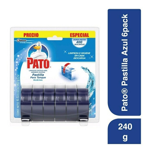 Pato Tanque Azul Limpiador X 6 Uni - Unidad a $5693