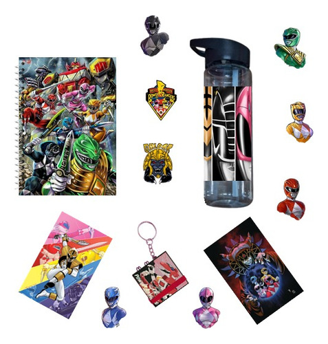 Combo Power Rangers (cuaderno, Botella Y Mas)