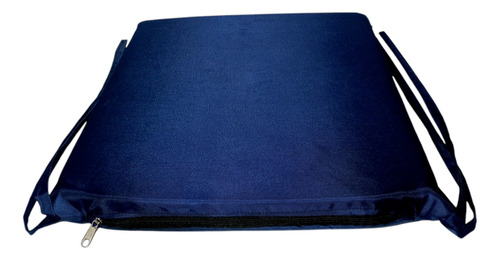 Almohadón Cubre Asiento 40x40 Cm Impermeable Antidesgarro Azul Oscuro Liso