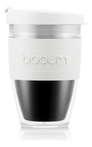 Vaso Bodum Joycup Travel Mug Double Wall Con Tapa 250 Ml Color Blanco