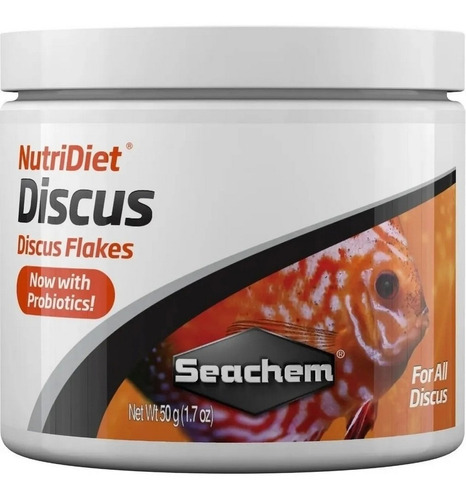 Ração Nutridiet Discus Flakes Probiotics 50g Seachem