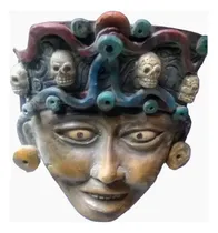 Comprar Máscara Barro Sonriente Totonaca Artesania Prehispanica Rep