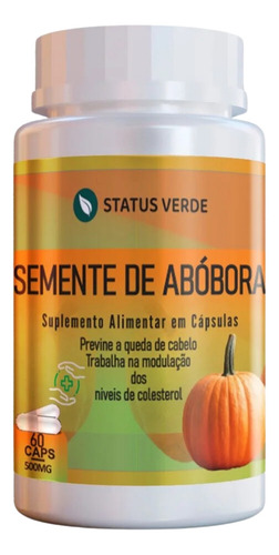 Semente De Abóbora 60 Cáps - Status Verde - Original