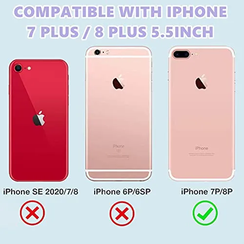Funda Para iPhone 7 Plus/8 Plus Morado Delgado Pc Back And