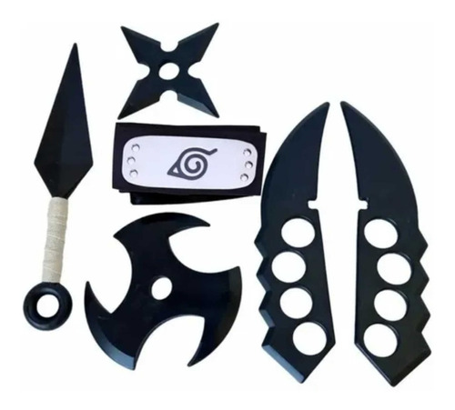 Pack Naruto Vincha + Cuchillas + Kunai + Shuriken Y Poster