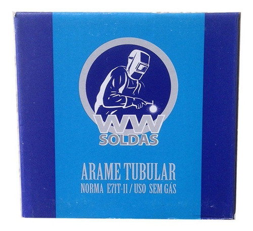 Arame De Solda Revestido Mig Uso Sem Gás 0.8mm 1kg 3 Rolos