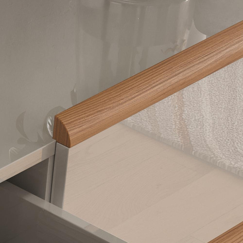 Aparador Elegance 2 Gavetas Madeira Maciça - Lukaliam Móveis Cor Off White New/jequitiba