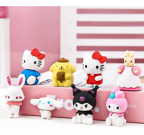 8 Pcs Lindos Borradores De Dibujos Animados 3d, Borradores D