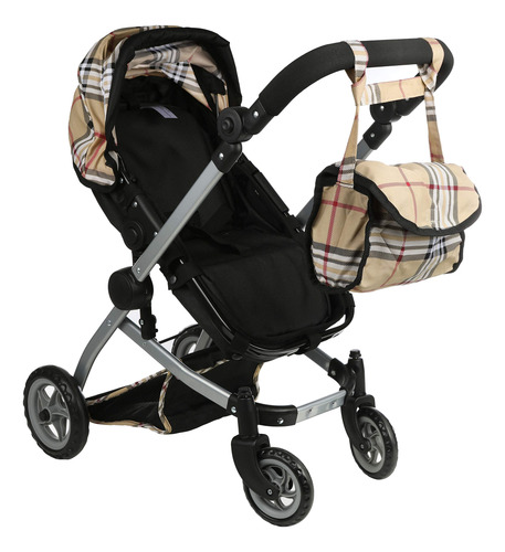 Doll Pram Mommy & Me Babyboo Foldable Stroller W/ Basket Bei