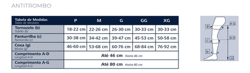Meia Sigvaris Antitrombo 3/4 18-23 Mmhg 401e G