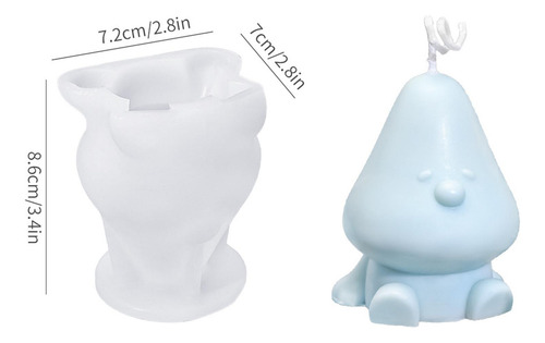 Molde De Vela Navideña En 3d Con Dibujos Animados Navideños,