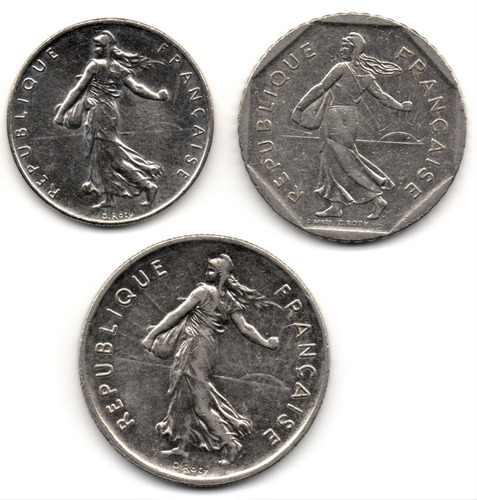 Francia 1, 2 Y 5 Francos 2001, 1982 Y 1993 (Usado)