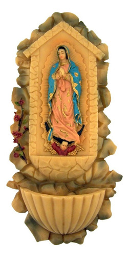 Fuente De Agua Bendita De Resina Con Icono De Virgen Maria D