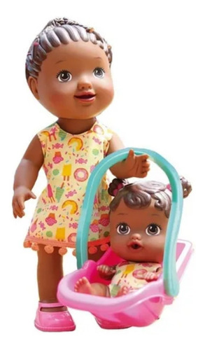 Imagem 3 de 7 de Boneca Tal Mãe Tal Filha Negra My Little Colection Divertoys