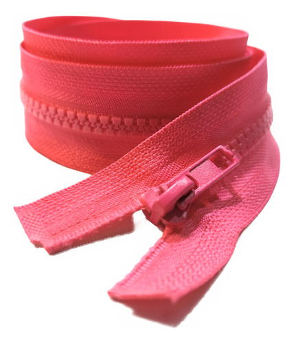Cierre Chamarra Plástico Rosa Mexicano. De 70 Cms. 6 Piezas.