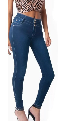 Jeans Mujer Pantalón Colombiano Mezclilla Strech Push Up 009