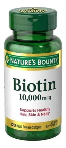 Rápida Absorción Biotina 10,000 Mcg Con 120 Caps