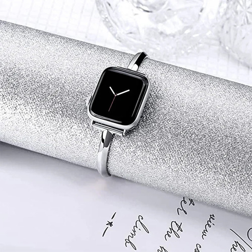 Correa De Reloj De Lujo Para Apple Watch Series 8 7 41 45 Mm 6 Se 5 4 Mujer Brazalete De Acero Con Diamantes Para Iwatch Ultra 49 Mm 44 40 4