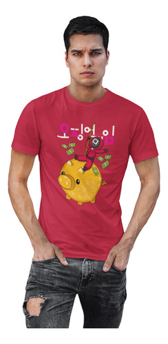 Playera Soldado Cerdito Squid Game Juego Del Calamar Lider
