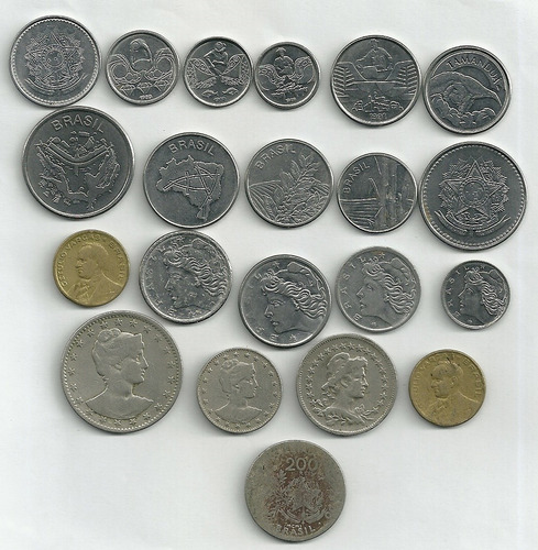 200 Réis 1901 E 1920 + 400 Réis 1901 + 50 Cruzeiros 1984+16m
