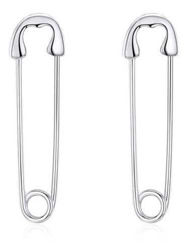 Aretes Plata S925 Seguro Piercing Moda Punk Minimalista