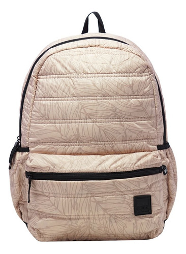 Mochila Influencer Urbana Escolar Nena Impermeable Mujer Color Beige Diseño De La Tela Estampado