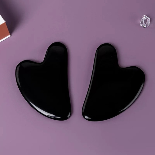 Imagen 4 de 4 de Gua Sha Masaje Rodillo Onix Piedra Natural Elimina Bloqueos