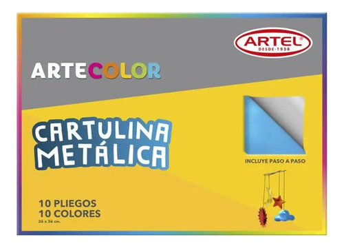 Set 10 Cartulinas Artel Artecolor Metálica Pliegos