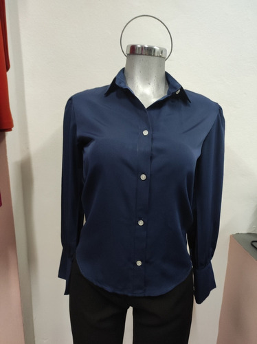 Blusa Camisa Para Dama Tela Seda Royal Ch M G 