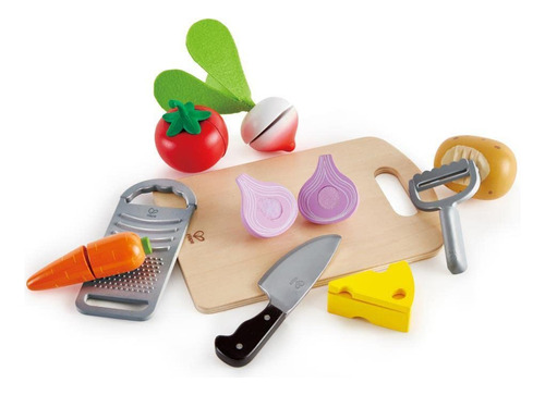 Juego De Verduras De Madera Para Cortar Alimentos Infantil