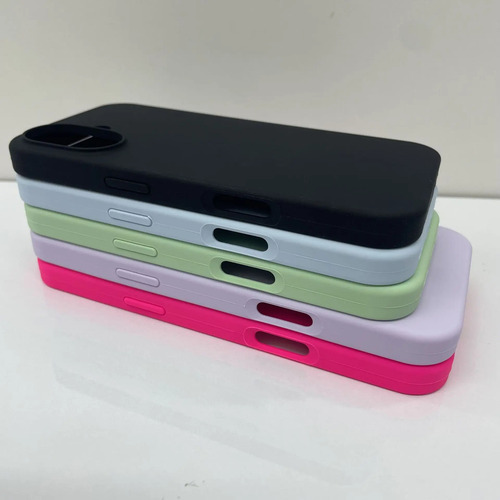 Capinha Silicone Aveludada Para Iphone 14 Pro Max - Azul-claro
