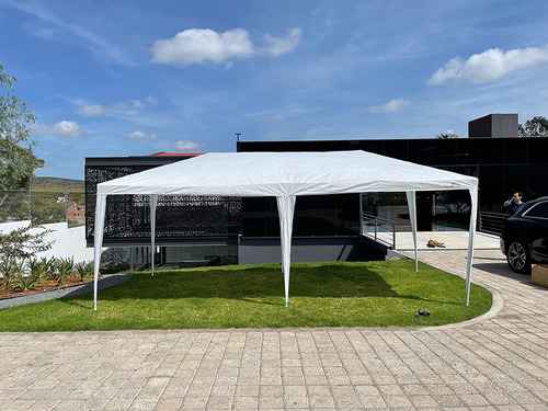 Toldo 6x3metro Carpa Gazebo Pergola Plegable Portable Blanco