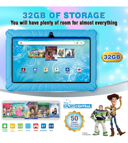 Tablet Contixo V8-2 Para Niños, 7 Pulgadas, Android 11, 32 G