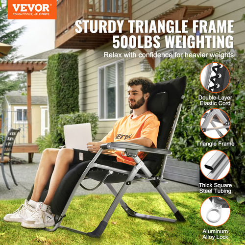 Vevor Zero Gravity Chair Sillón Reclinable Zero Gravity33