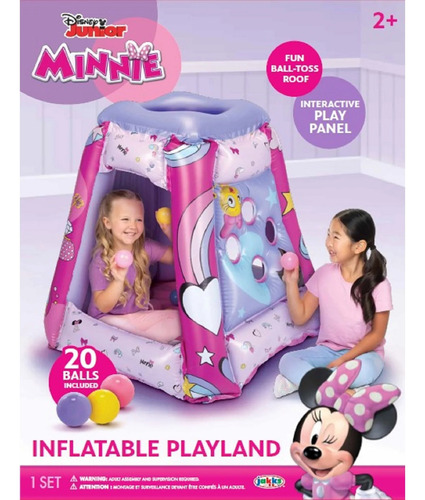 Minnie Mouse Preschool Indoor Playland Includes 20 Soft Flex Rosa